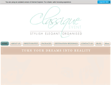 Tablet Screenshot of classiqueevent.com.au